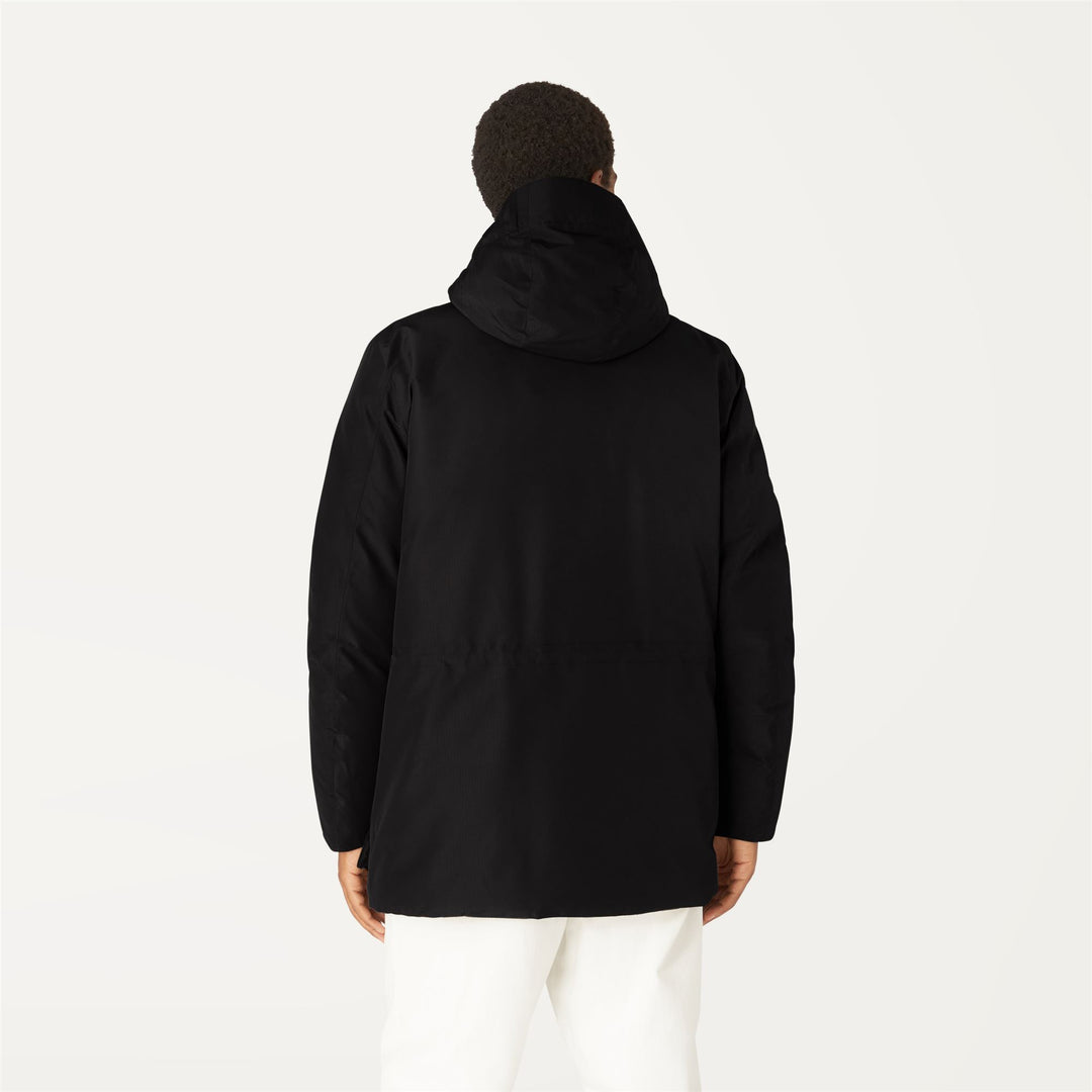 Parka de invierno impermeable con aislamiento de plumas para hombre azul negro main