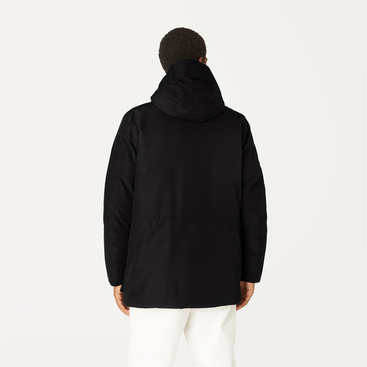 Parka de invierno impermeable con aislamiento de plumas para hombre azul negro 5