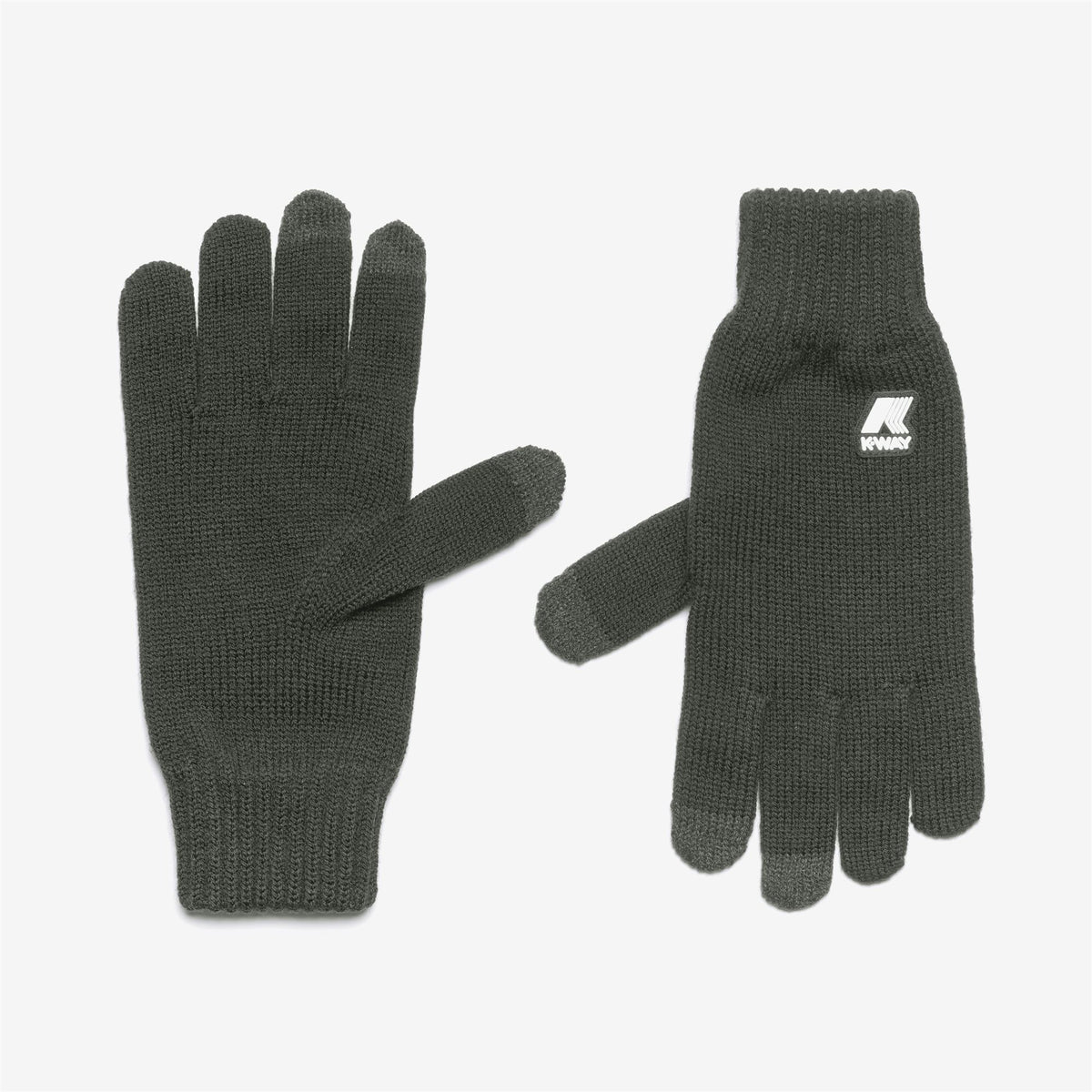 Gloves_Unisex_ALFRED CARDIGAN STITCH WOOL_Glove_GREEN BLACKISH - Commercial 1