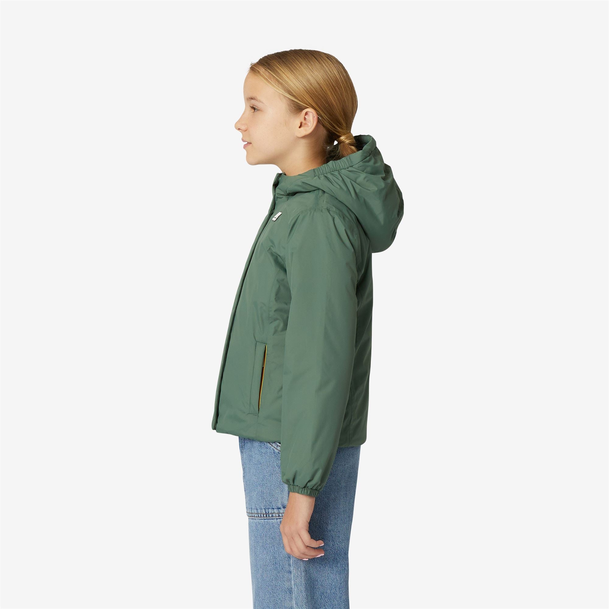 Jackets_Girl_P. LILY MICRO RIPSTOP MARMOTTA_Short_Green Laurel - Blue Depth - Commercial 5