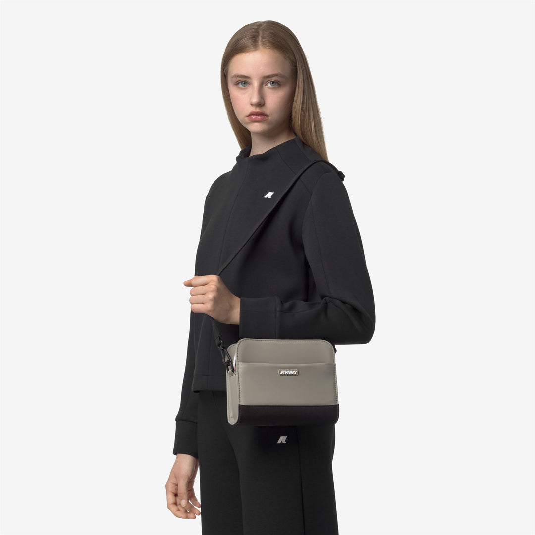 Borsa a marsupio verde da donna con tracolla staccabile main