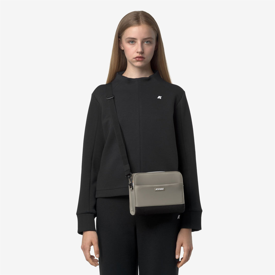 Borsa a marsupio verde da donna con tracolla staccabile main