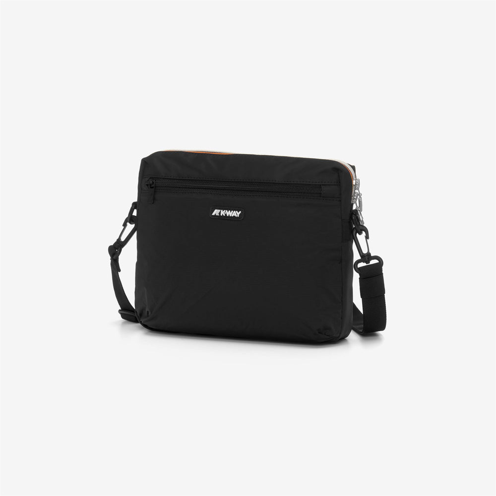 Bags Unisex MOIRE Pouch Bag BLACK PURE Dressed Front (jpg Rgb)	
