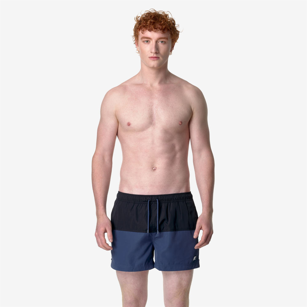 Blue Men's St Tropez Swimming Trunks with Quick-Dry Design 02