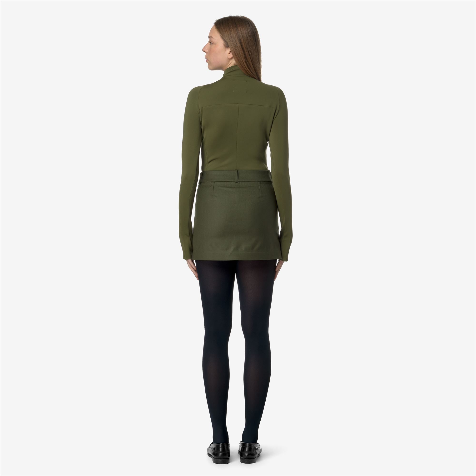 Skirts_WOMAN_MINIKI TECH WOOL 3L SOLID_Short_Green Winter - Black Ash - Commercial 6