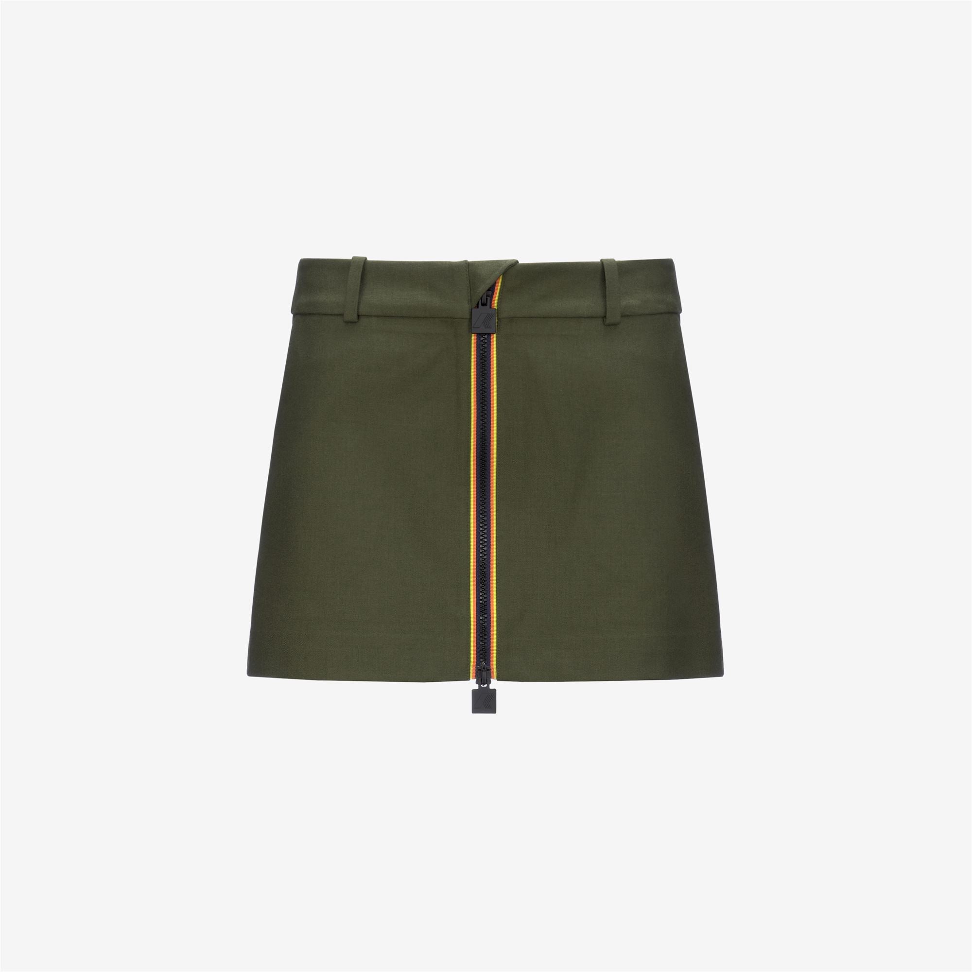 Skirts_WOMAN_MINIKI TECH WOOL 3L SOLID_Short_Green Winter - Black Ash - Commercial 1