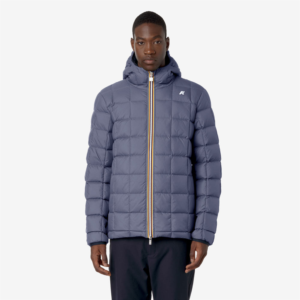 Blue Grey Men's Reversible Down Insulated Winter Jacket 02