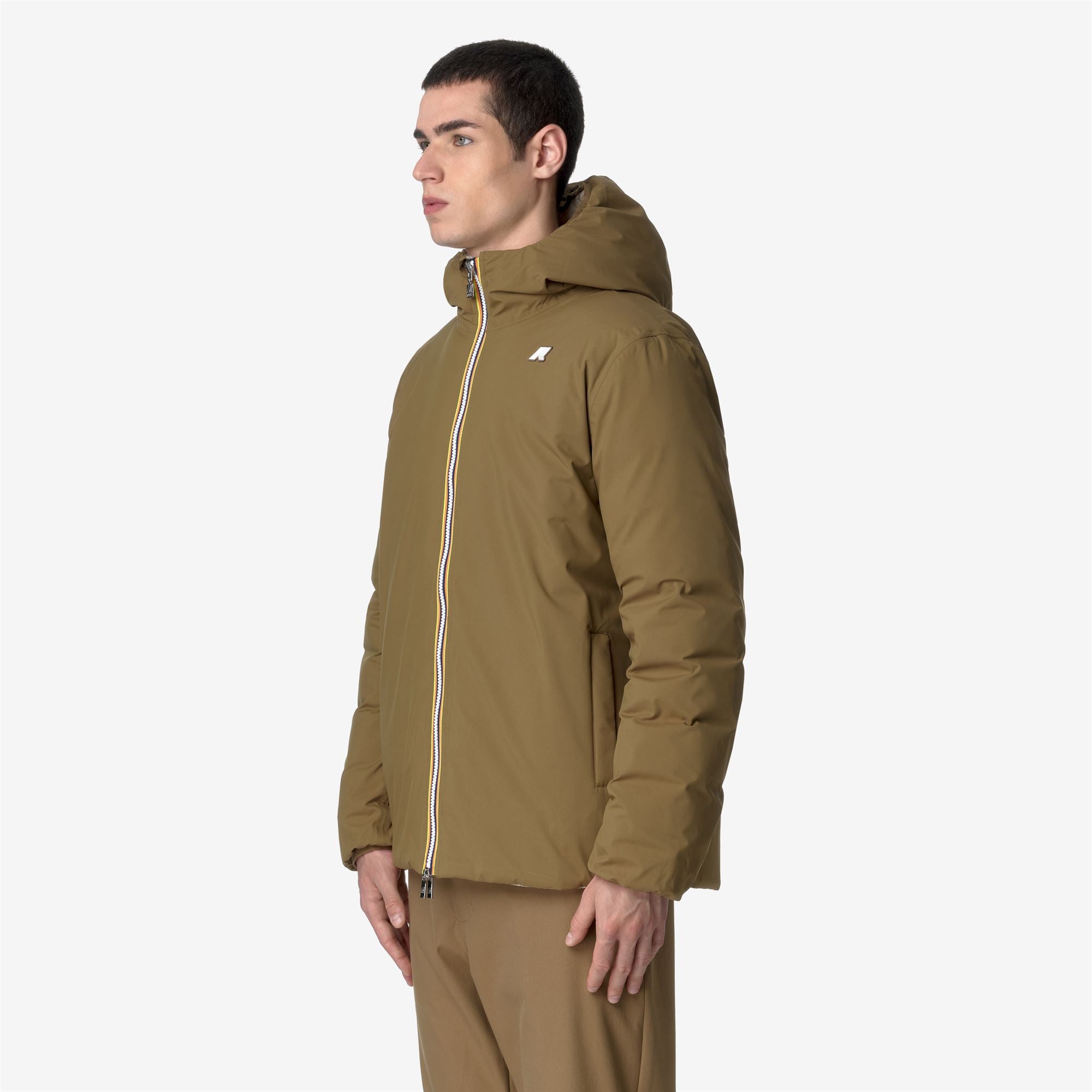 Jackets Man JACK ST THERMO REVERSIBLE Short BROWN C-BEIGE G