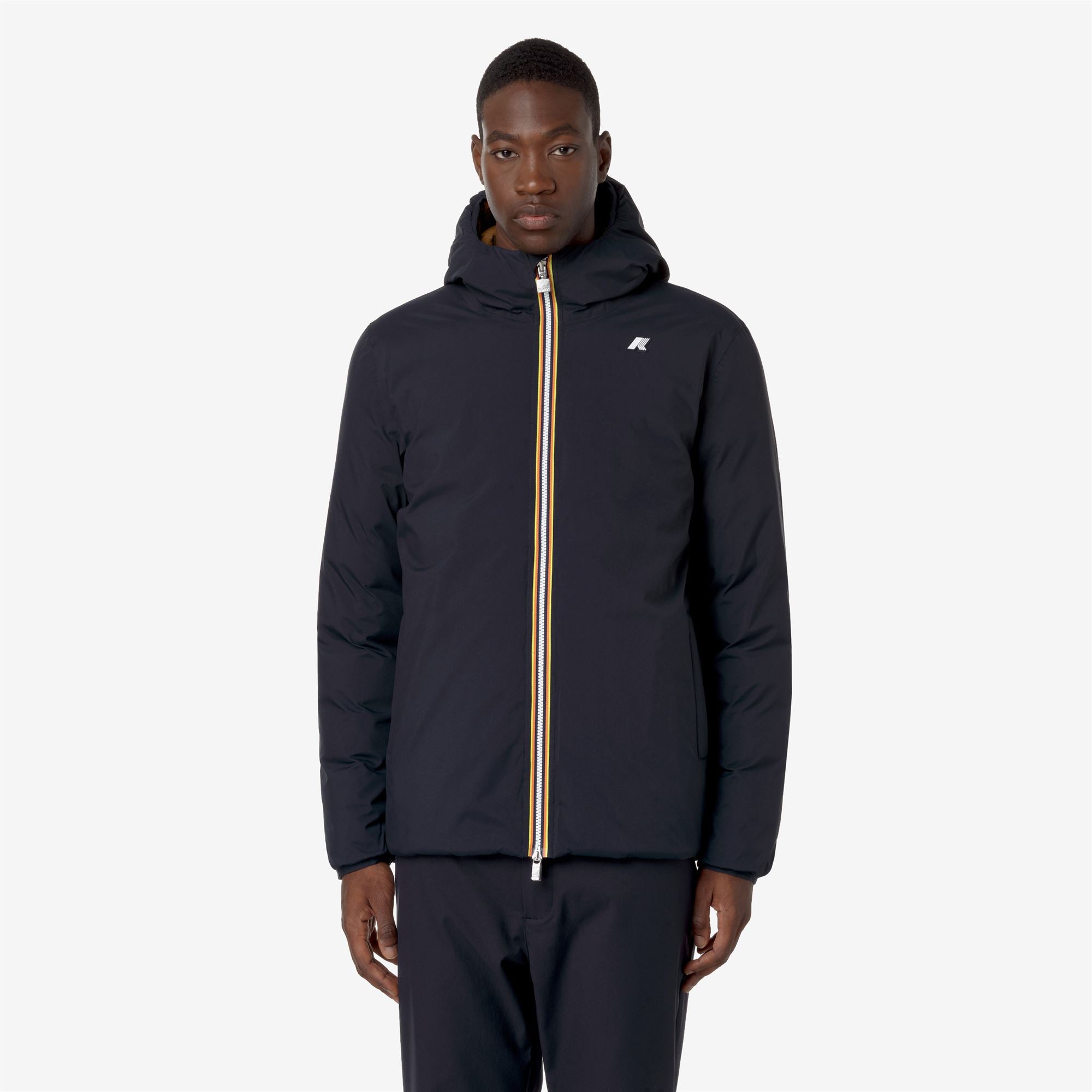 Jackets Man JACK ST THERMO REVERSIBLE Short BLUE DEPTH - YELLOW INCA