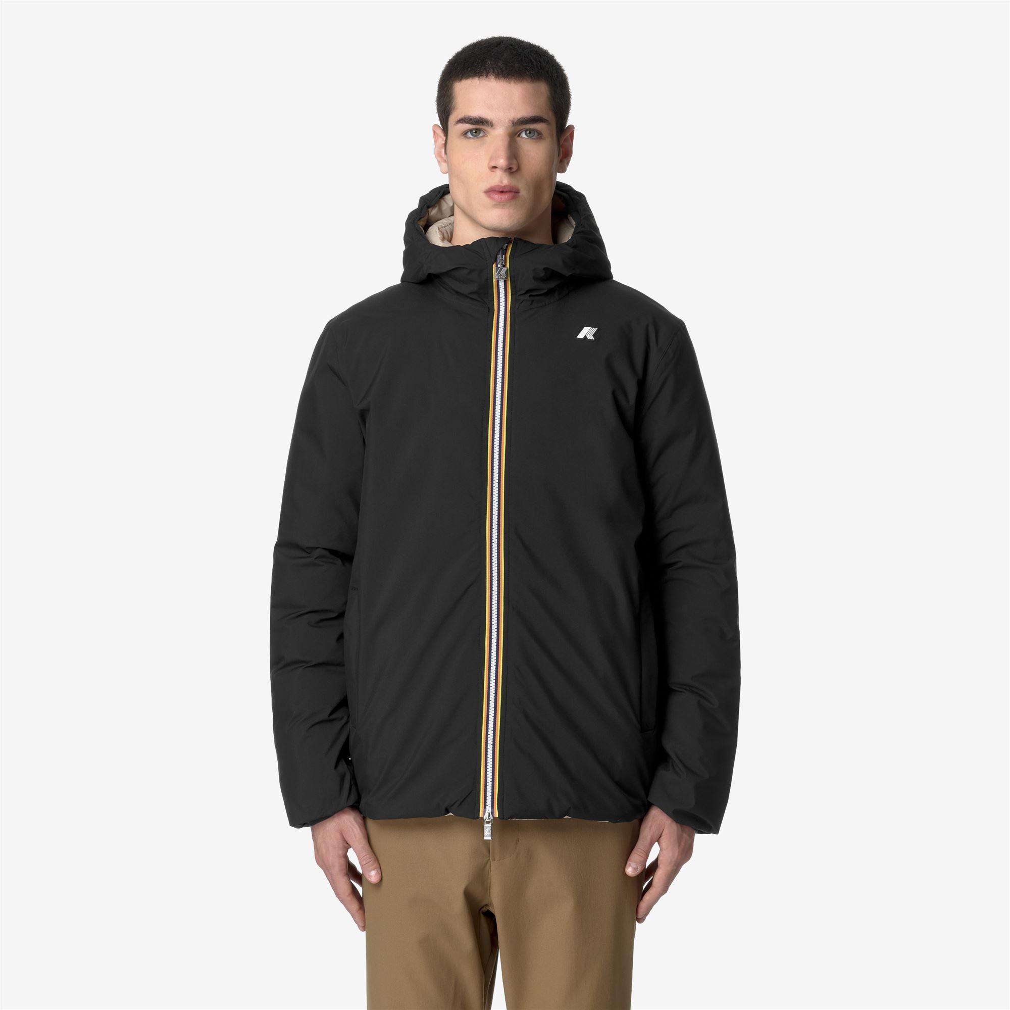 Jackets_MAN_JACK ST THERMO DOUBLE_Short_Black P-Beige G - Commercial 4