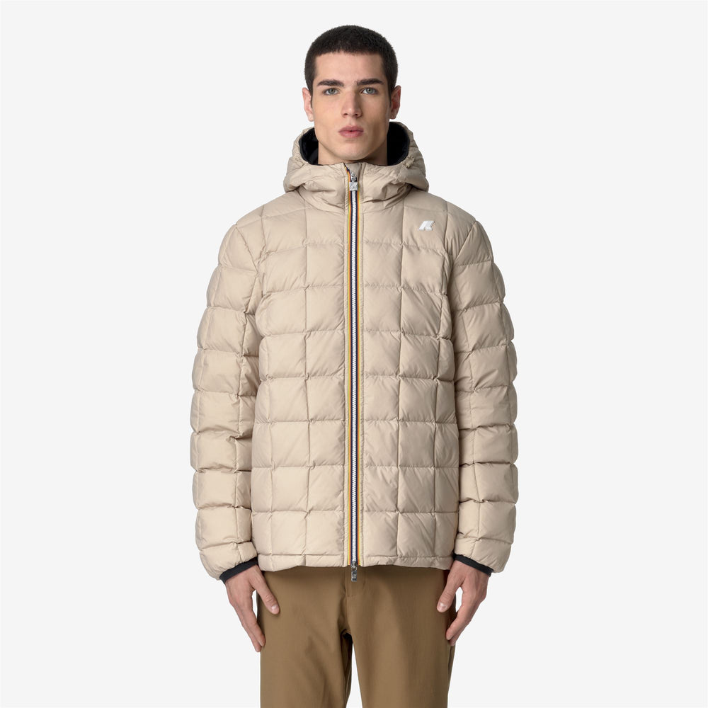 Grey Black Men's Reversible Down Insulated Winter Jacket 02