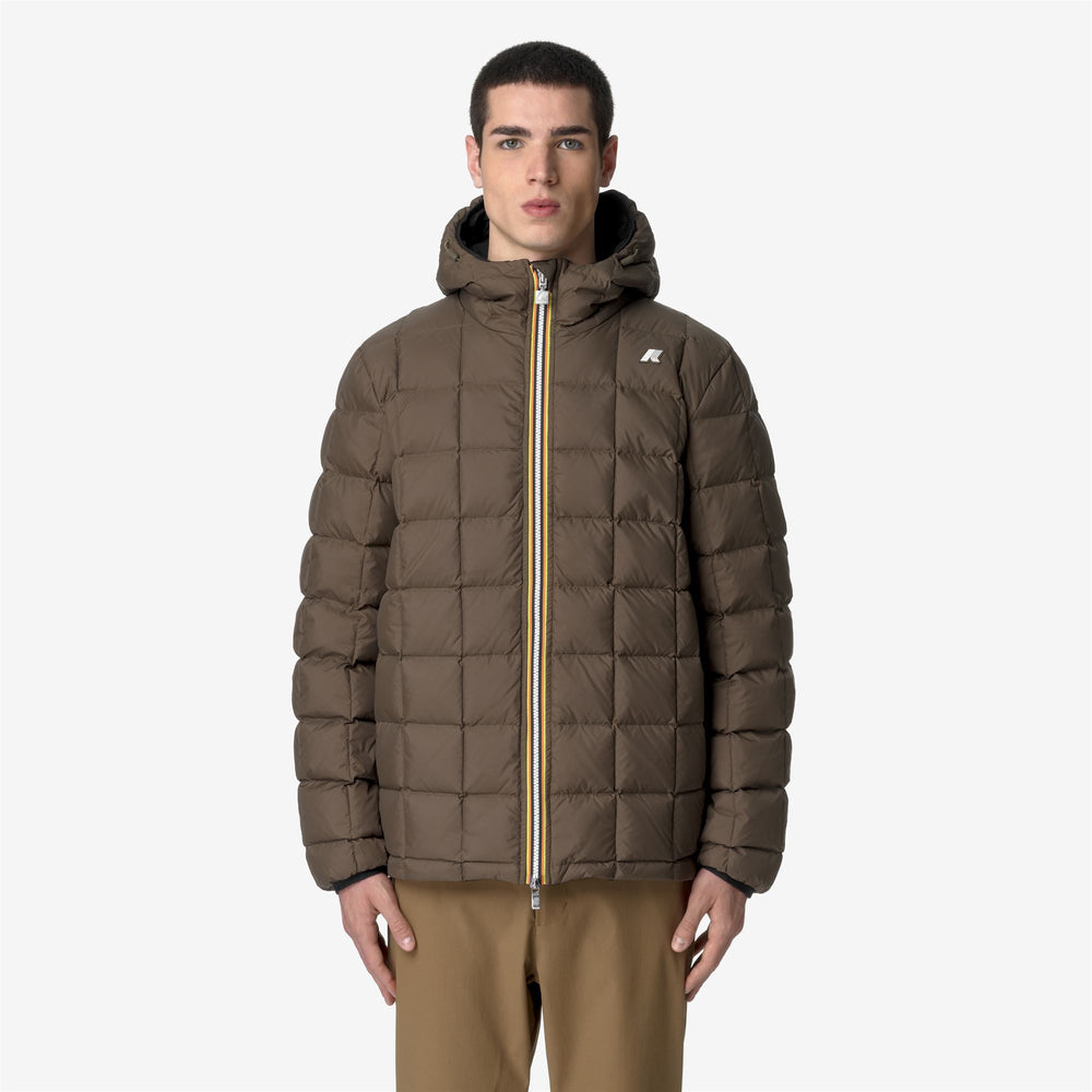 Grey Black Men's Reversible Insulated Winter Jacket 02