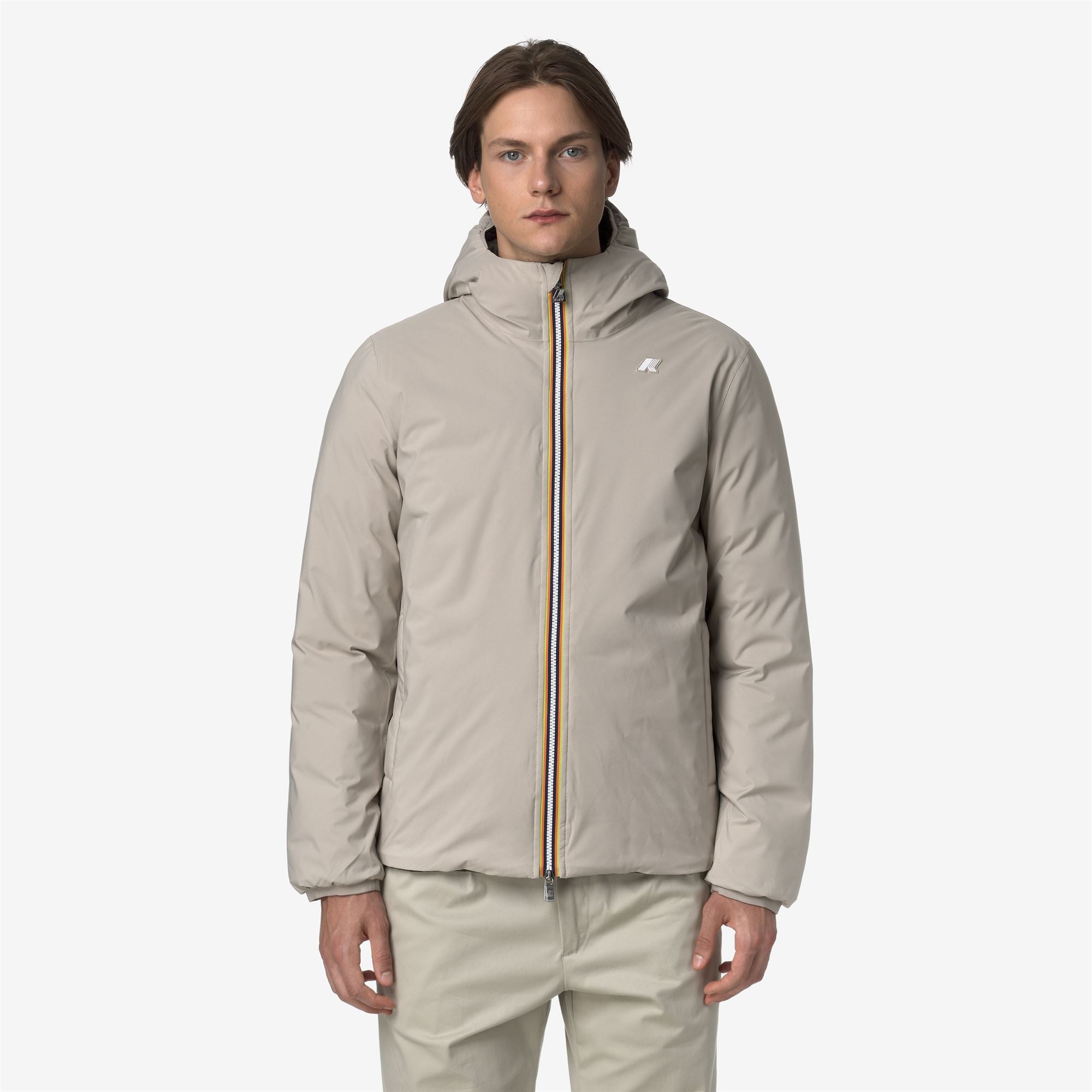 Jackets_MAN_JACK ST THERMO DOUBLE_Short_Beige Cashmere - Black Olive - Commercial 3