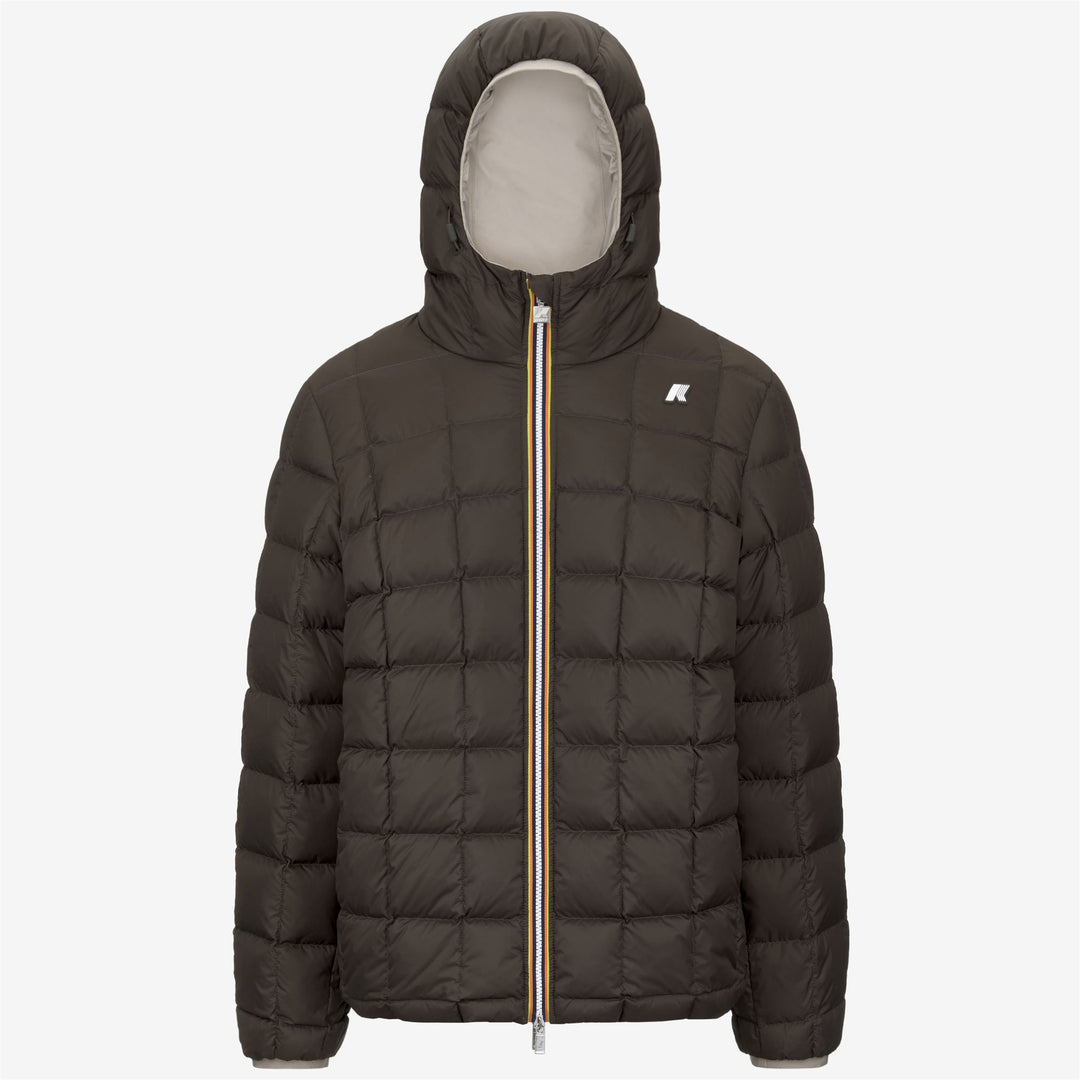 Chaqueta de invierno reversible beige para hombre con aislamiento de plumón main