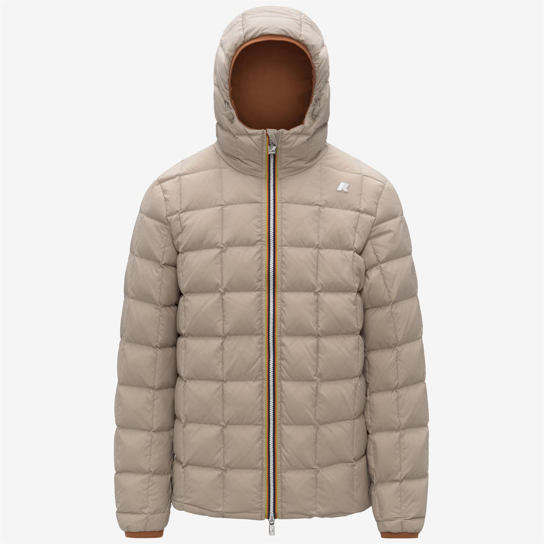 Chaqueta de invierno reversible con aislamiento de plumón para hombre en color beige anaranjado main