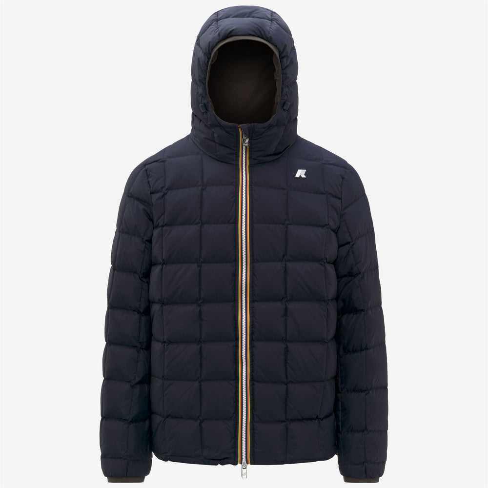 Chaqueta de invierno reversible con aislamiento de plumón para hombre, color oliva negro 02