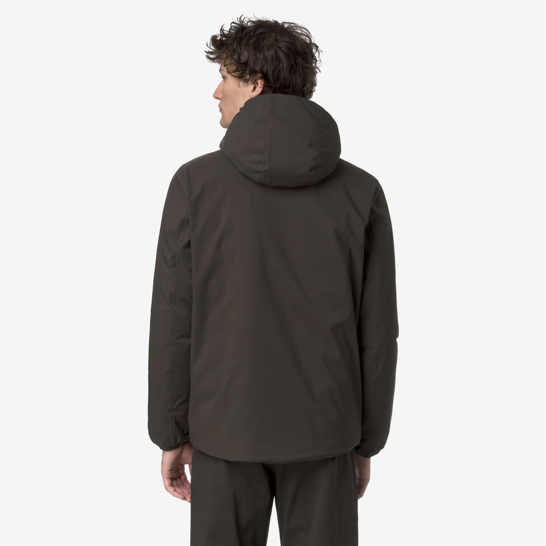 Chaqueta de invierno reversible con aislamiento de plumón para hombre, color oliva negro main