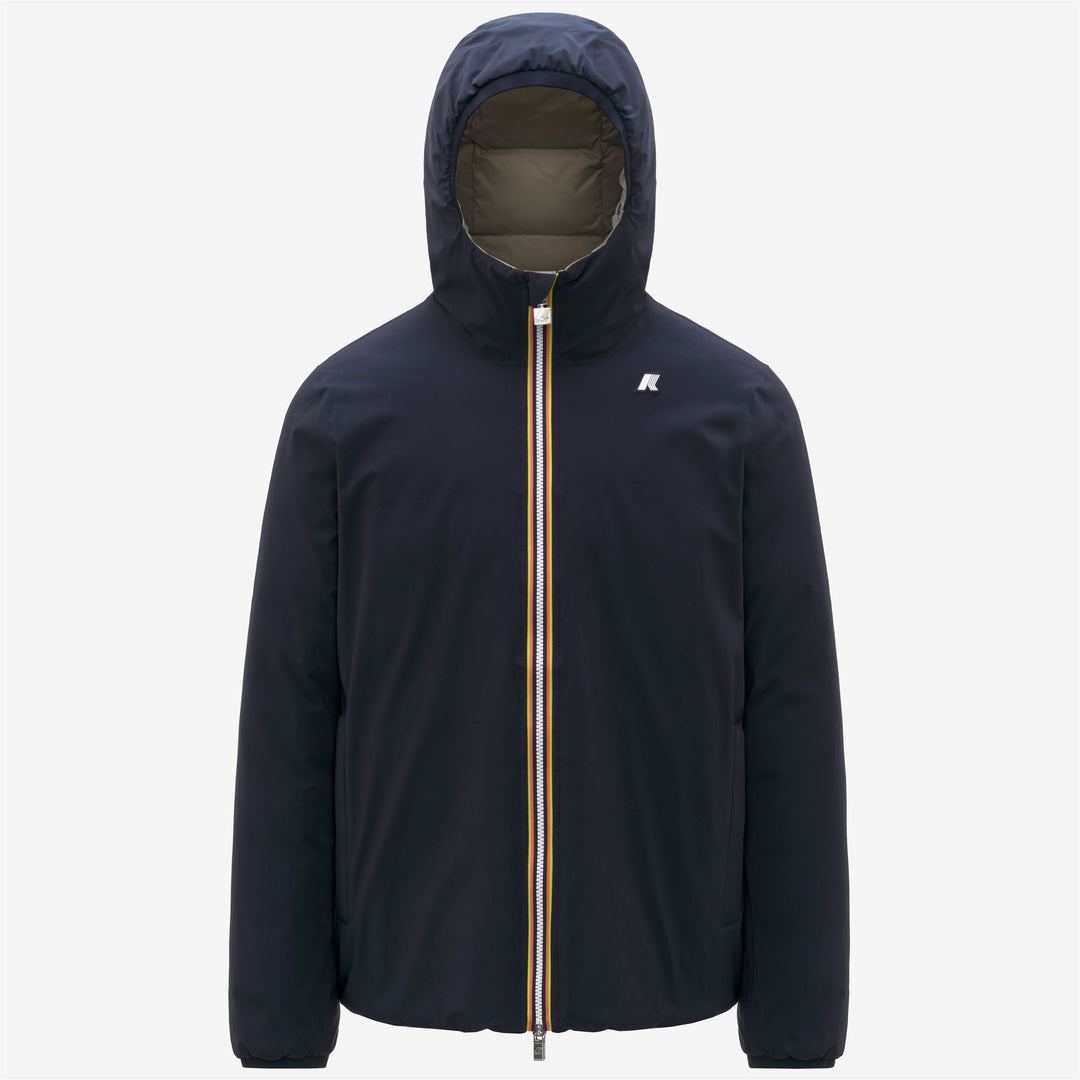 Chaqueta corta aislante reversible azul para hombre 01