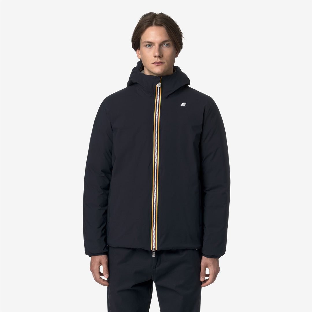 Chaqueta corta aislante reversible azul para hombre main