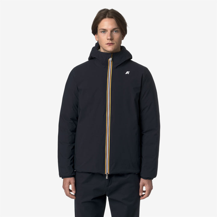 Chaqueta corta aislante reversible azul para hombre 4