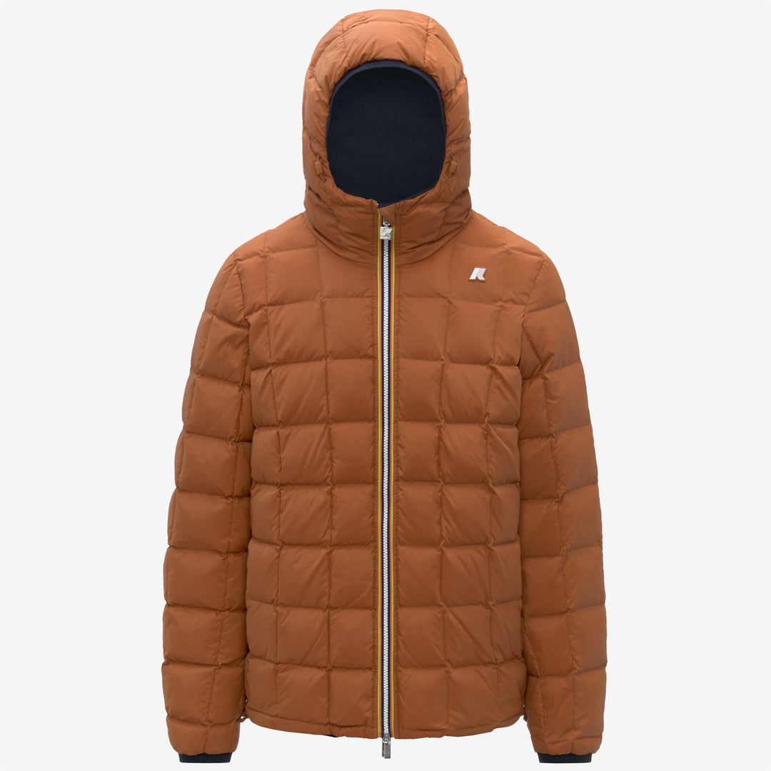 Chaqueta corta aislante reversible azul naranja para hombre main