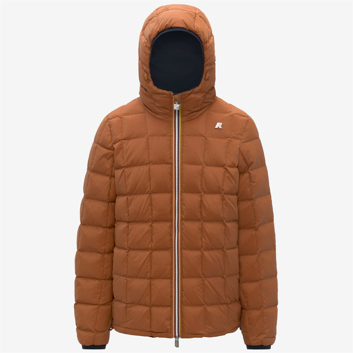 Chaqueta corta aislante reversible azul naranja para hombre 2