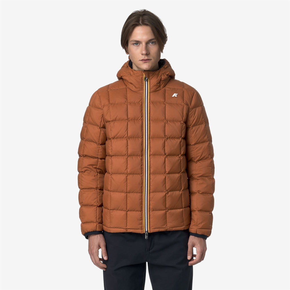 Blue orange Men's Reversible Insulated Short Jacket 02