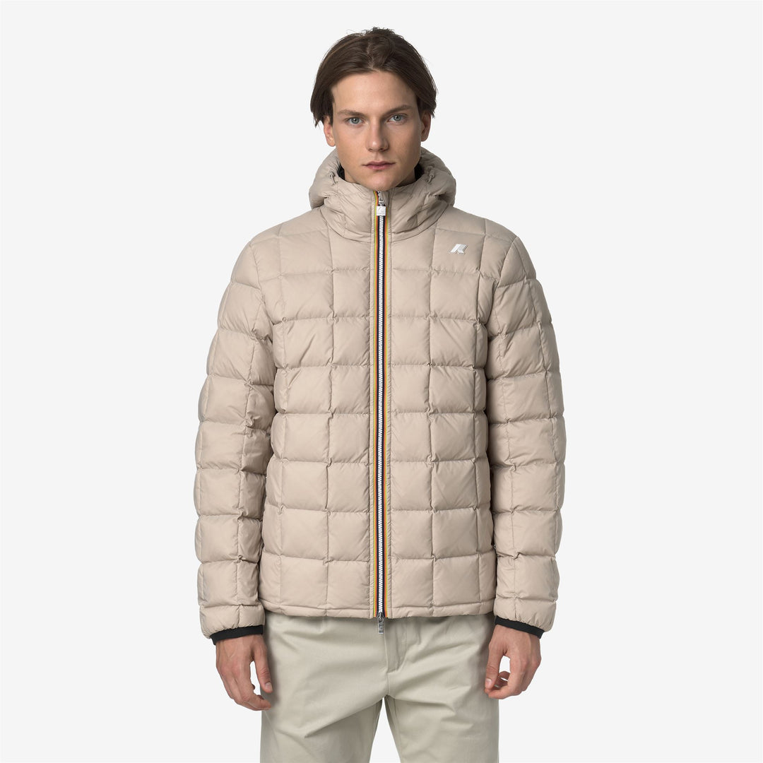 Black Men's Reversible Thermal Jacket with Down Insulation main