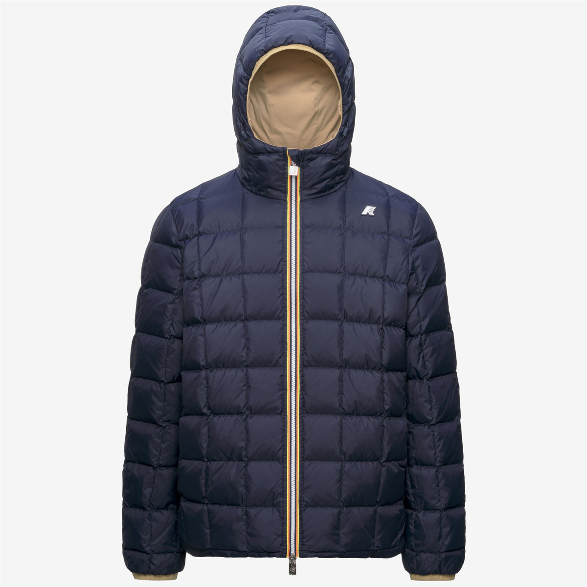 Jackets_Man_JACK ST THERMO DOUBLE_Short_Beige Khaki - Blue Depth - Commercial 2