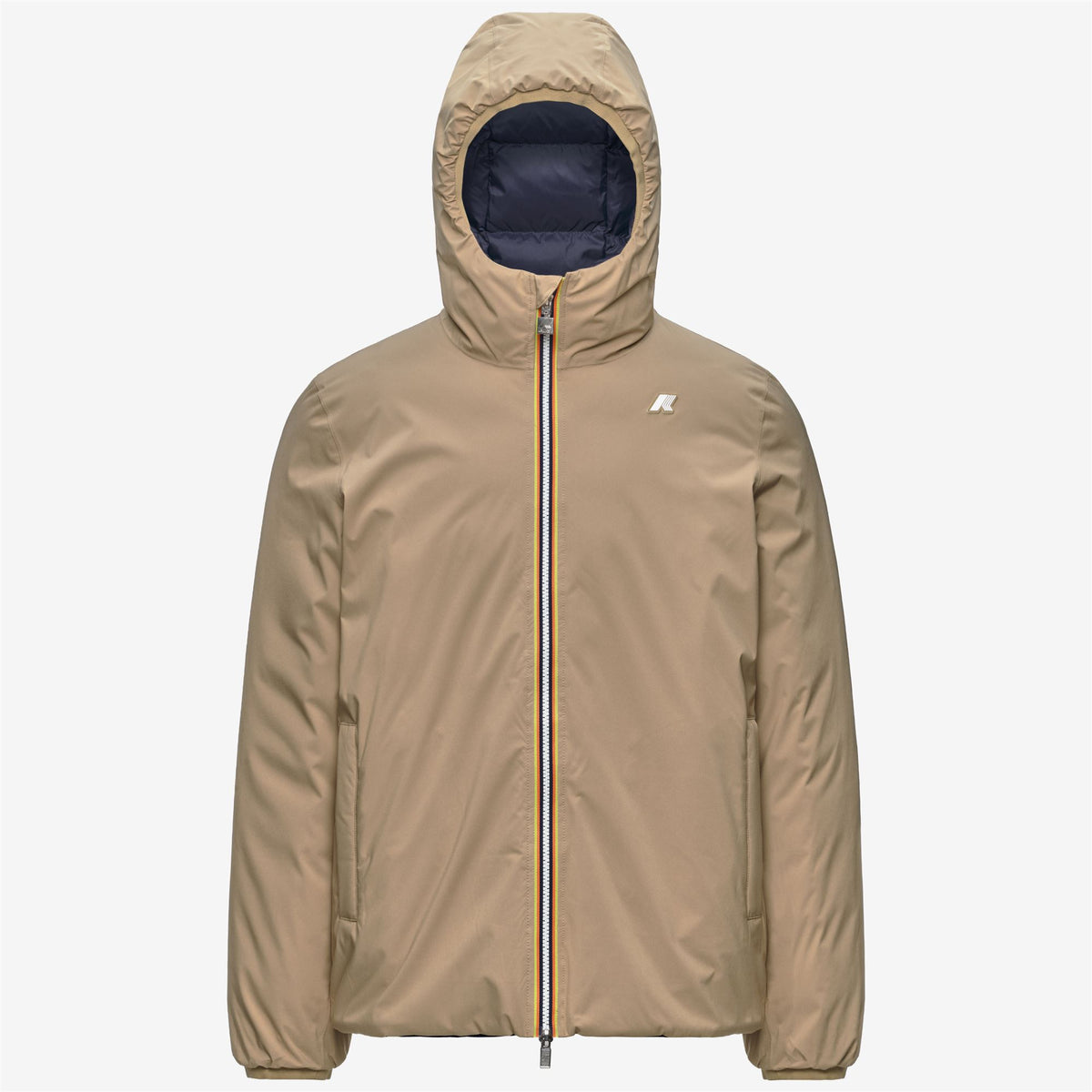Jackets_Man_JACK ST THERMO DOUBLE_Short_Beige Khaki - Blue Depth - Commercial 1