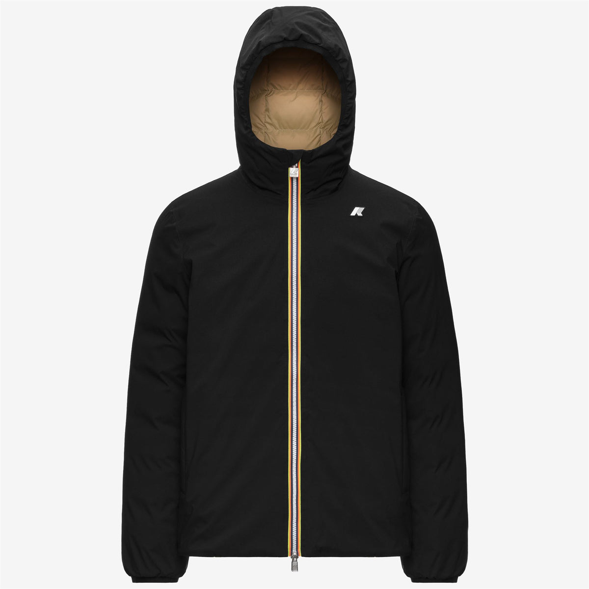 Jackets_Man_JACK ST THERMO DOUBLE_Short_Black Pure - Beige Khaki - Commercial 1