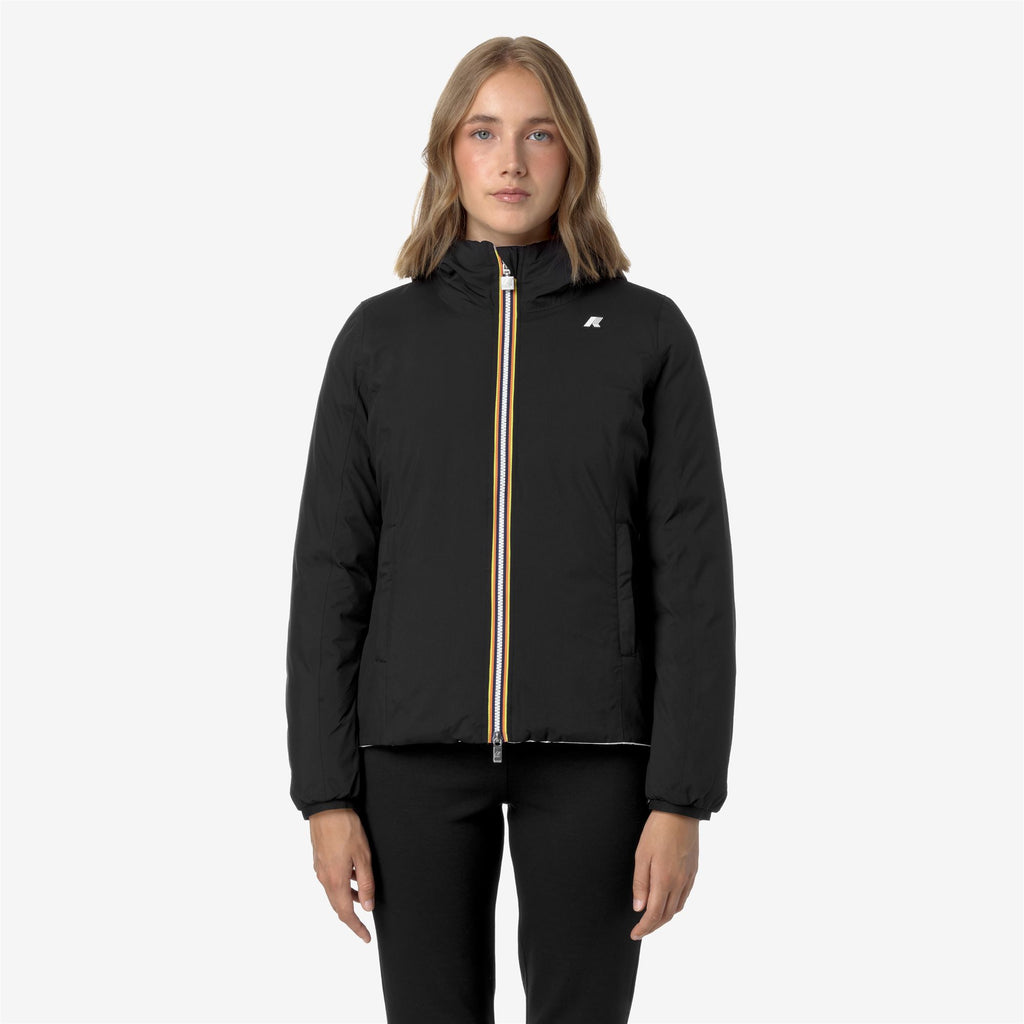 Jackets_WOMAN_LILY ST THERMO DOUBLE_Short_Black Pure - White Gardenia - Commercial 4