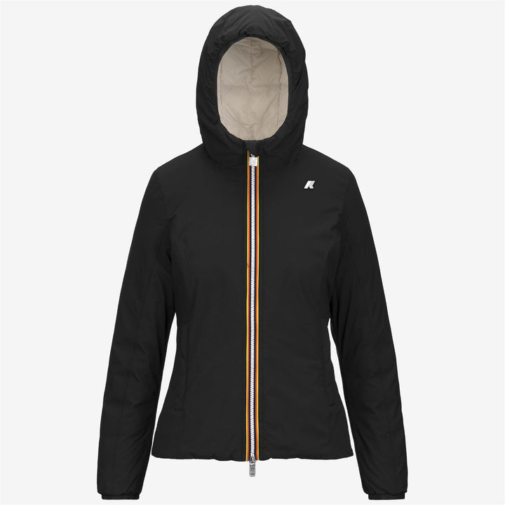 Chaqueta corta aislante reversible para mujer en gris y negro 5