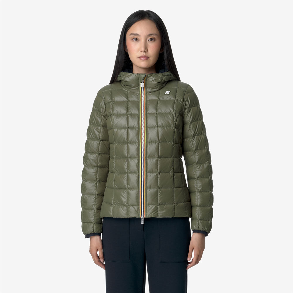 Blue Green Women's Reversible Insulated Short Jacket 02