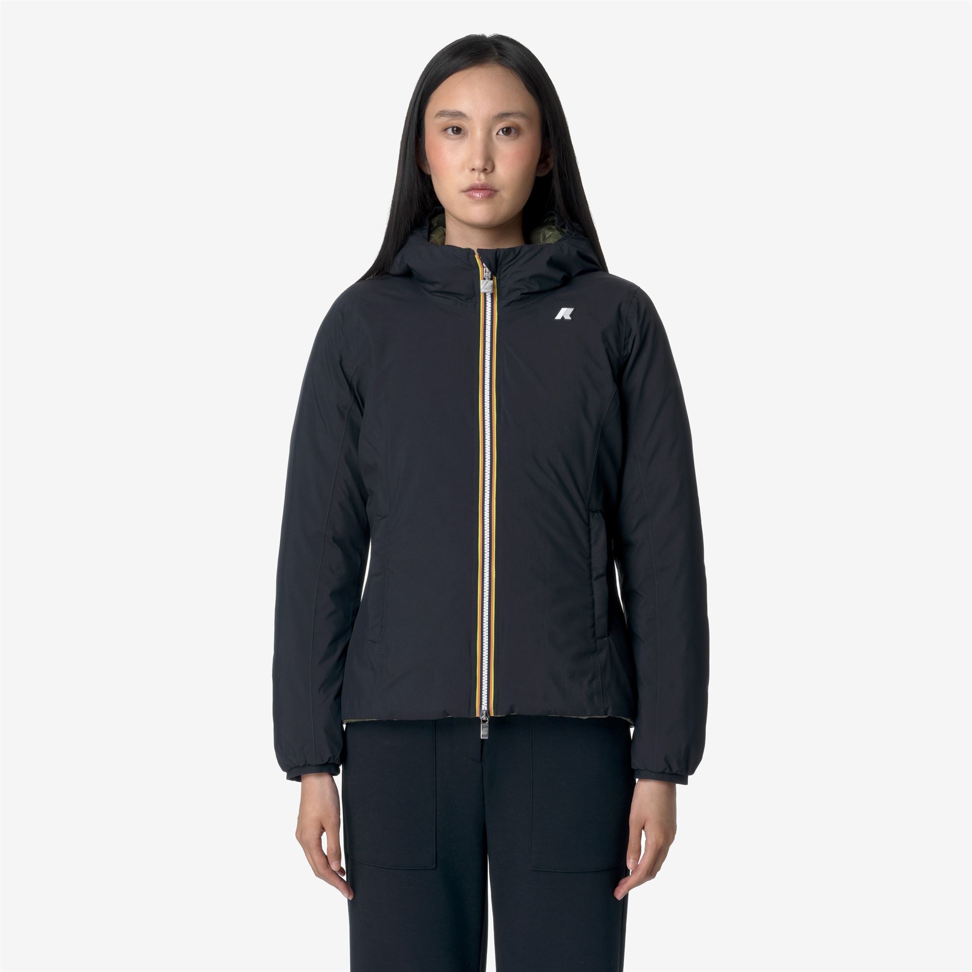 Jackets_WOMAN_LILY ST THERMO DOUBLE_Short_Blue D-Green C - Commercial 4