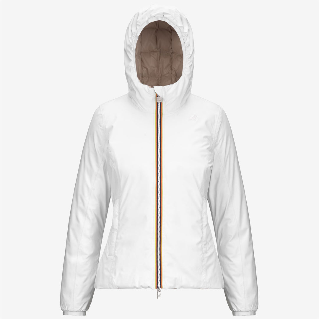 Chaqueta corta reversible aislante gris rosa para clima frío mujer main