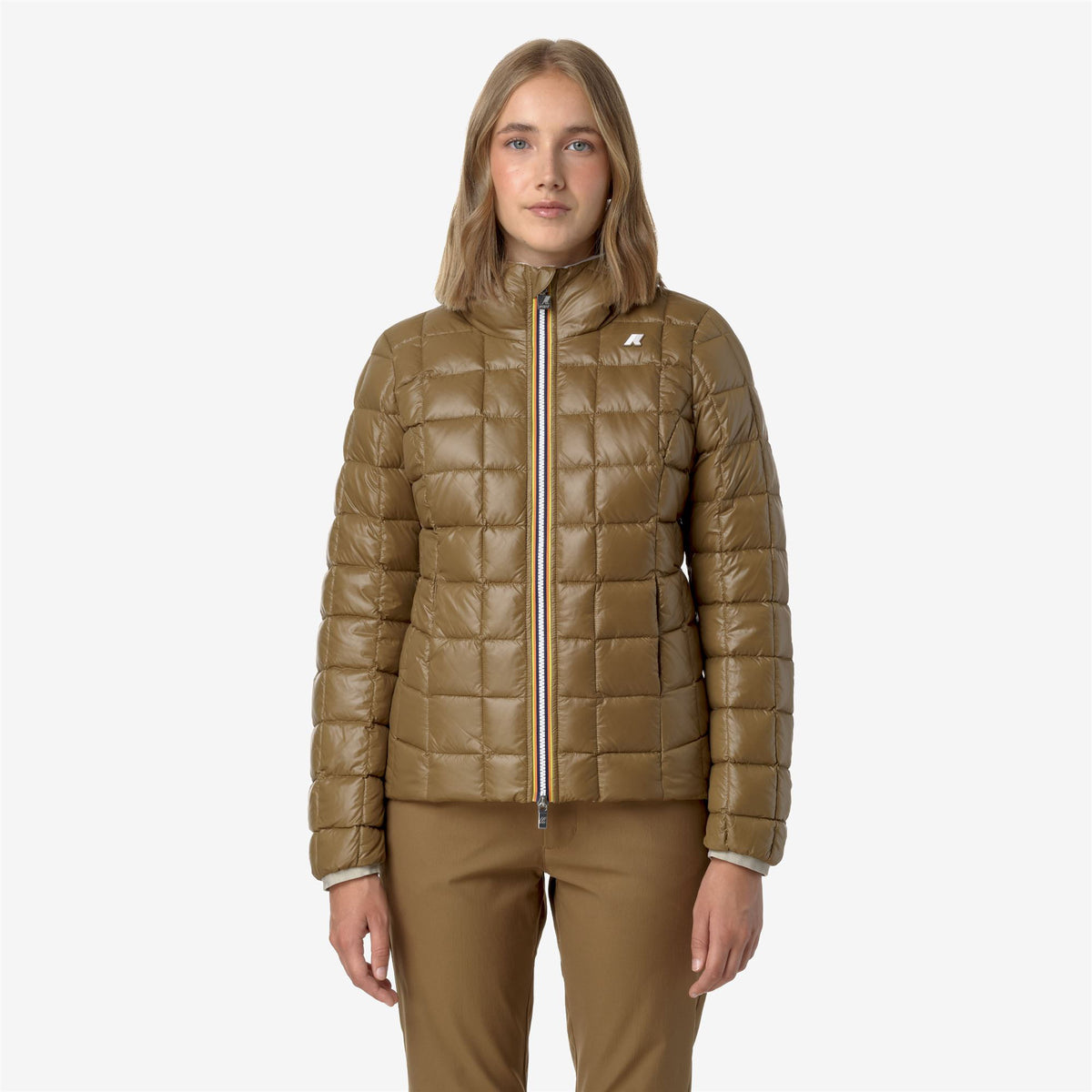 Jackets_WOMAN_LILY ST THERMO DOUBLE_Short_Beige G-Brown C - Commercial 7
