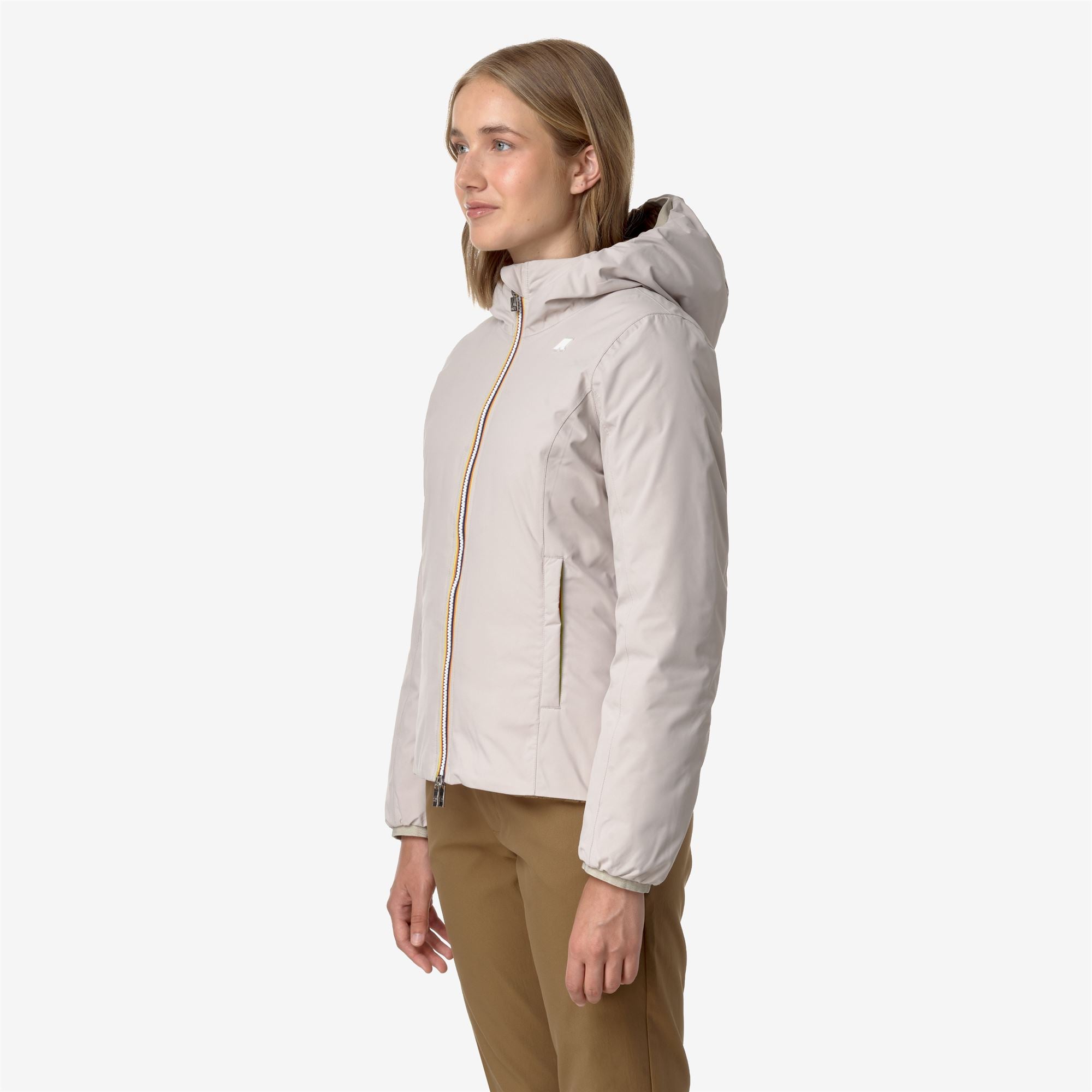 Jackets_WOMAN_LILY ST THERMO DOUBLE_Short_Beige G-Brown C - Commercial 5