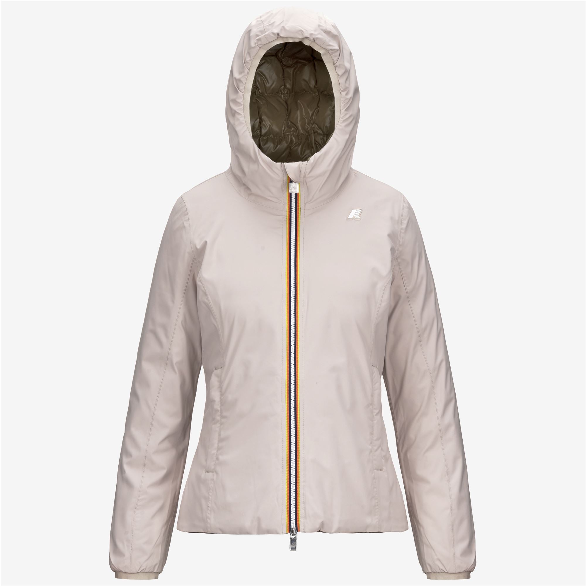 Jackets_WOMAN_LILY ST THERMO DOUBLE_Short_Beige G-Brown C - Commercial 1