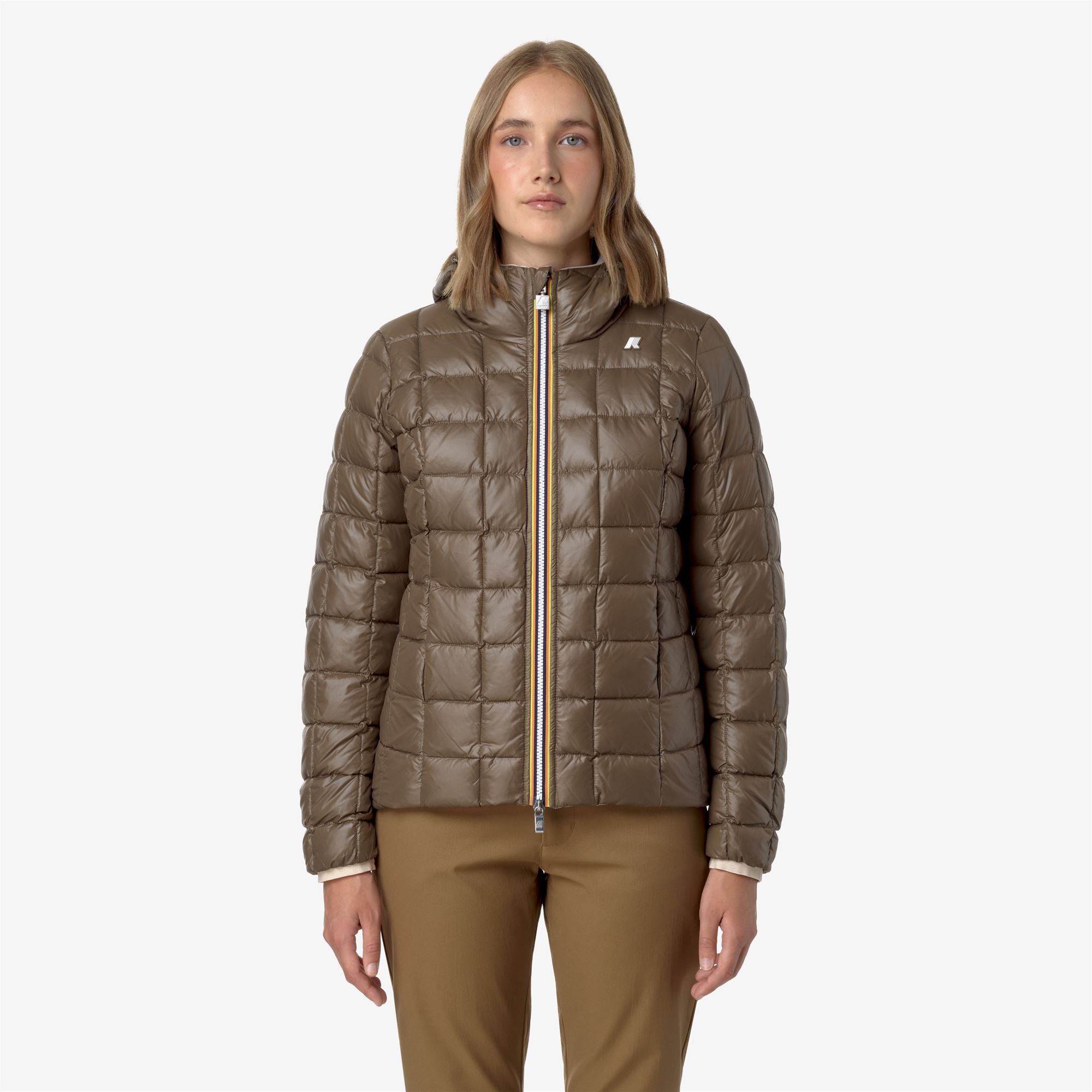 Jackets_WOMAN_LILY ST THERMO DOUBLE_Short_Pink T-Brown G - Commercial 7