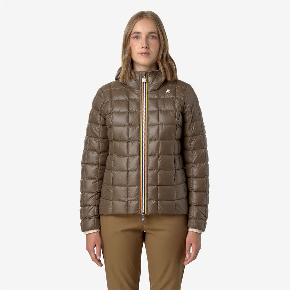 Orange pink Women's Reversible Insulated Short Jacket 02