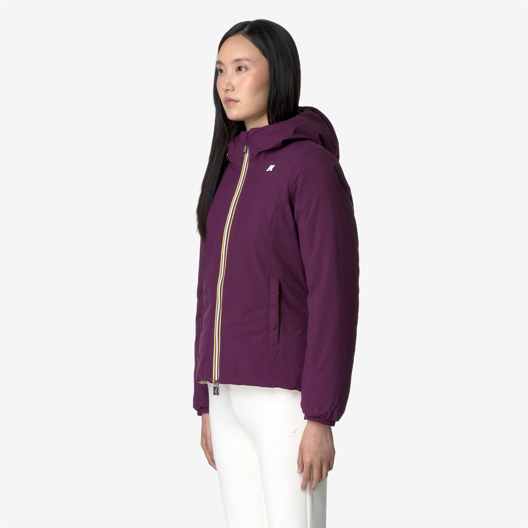Chaqueta corta reversible aislante violeta para mujer para frío extremo main