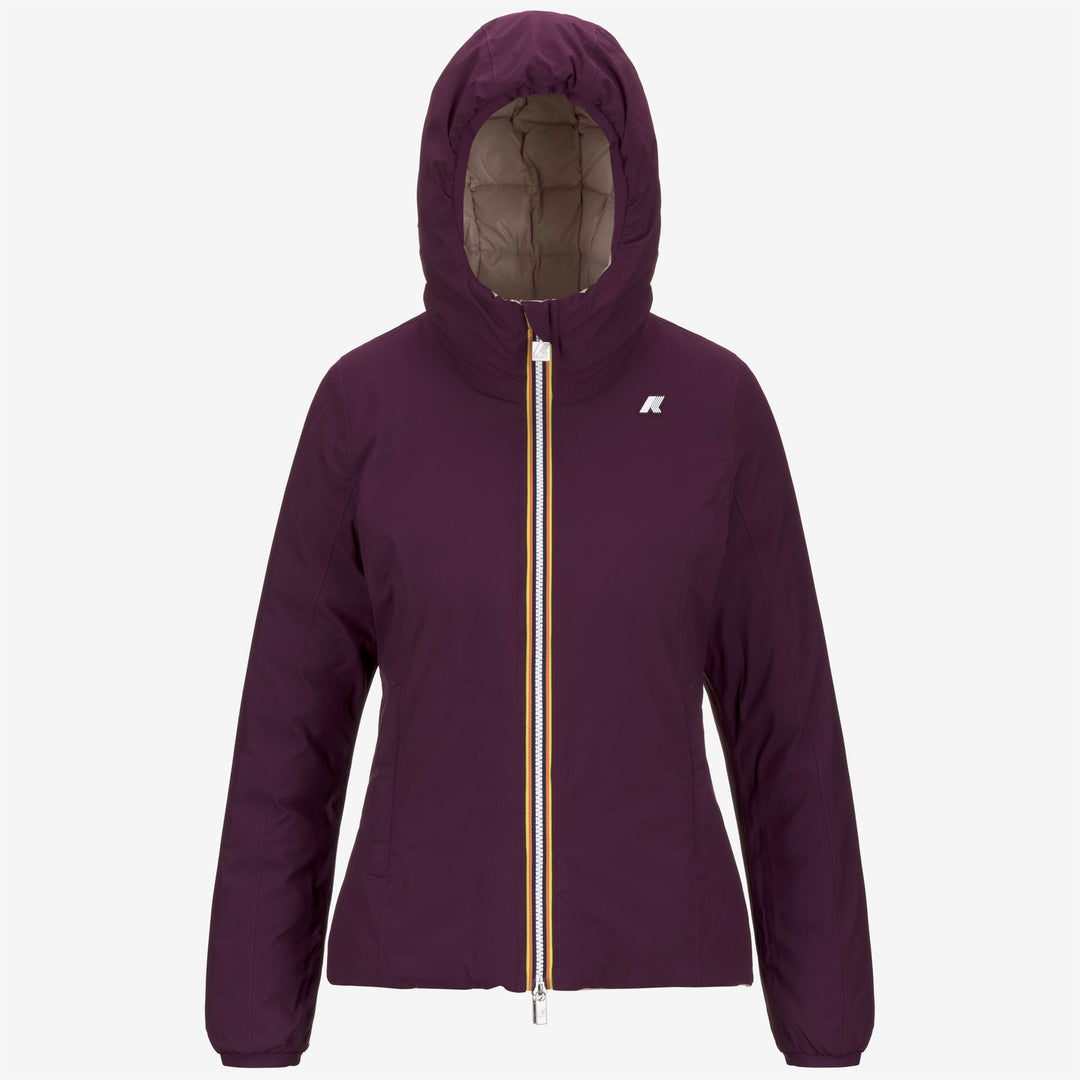 Chaqueta corta reversible aislante violeta para mujer para frío extremo main