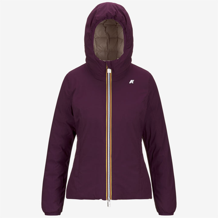 Chaqueta corta reversible aislante violeta para mujer para frío extremo 5