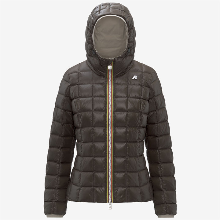 Giacca invernale reversibile da donna beige con isolamento 2