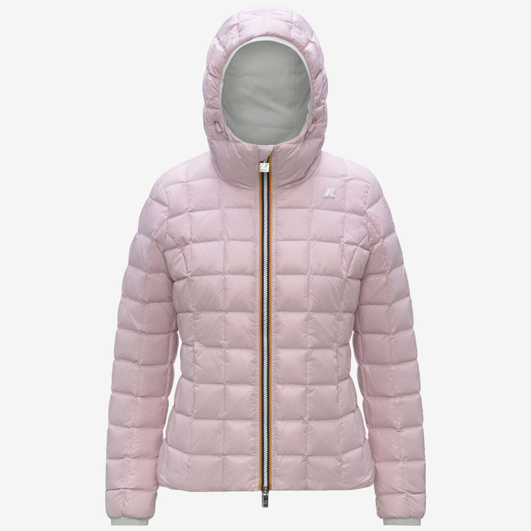 Giacca corta reversibile isolata bianca da donna main