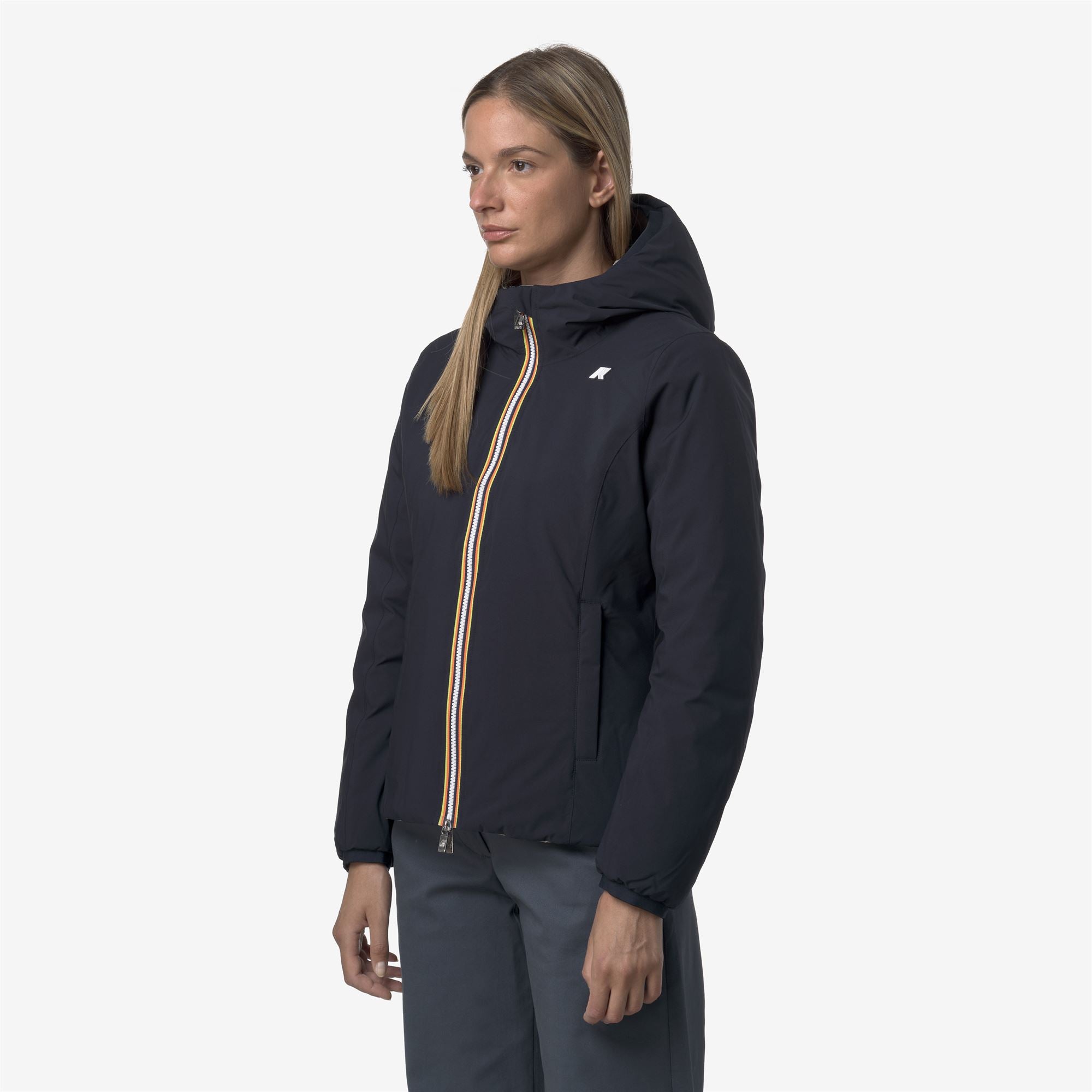 Jackets_WOMAN_LILY ST THERMO DOUBLE_Short_Blue Depth - Green Oak - Commercial 5