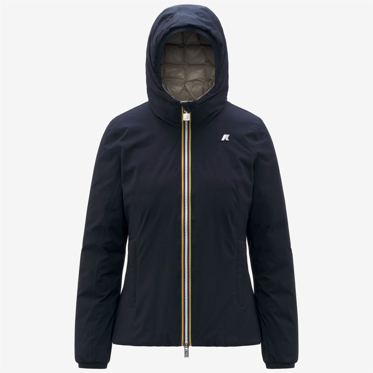 Jackets_WOMAN_LILY ST THERMO DOUBLE_Short_Blue Depth - Green Oak - Commercial 1