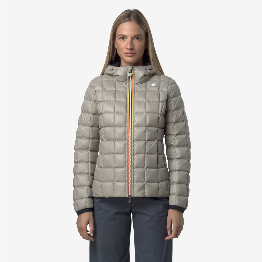 Blue green Women's Reversible Insulated Short Jacket 02