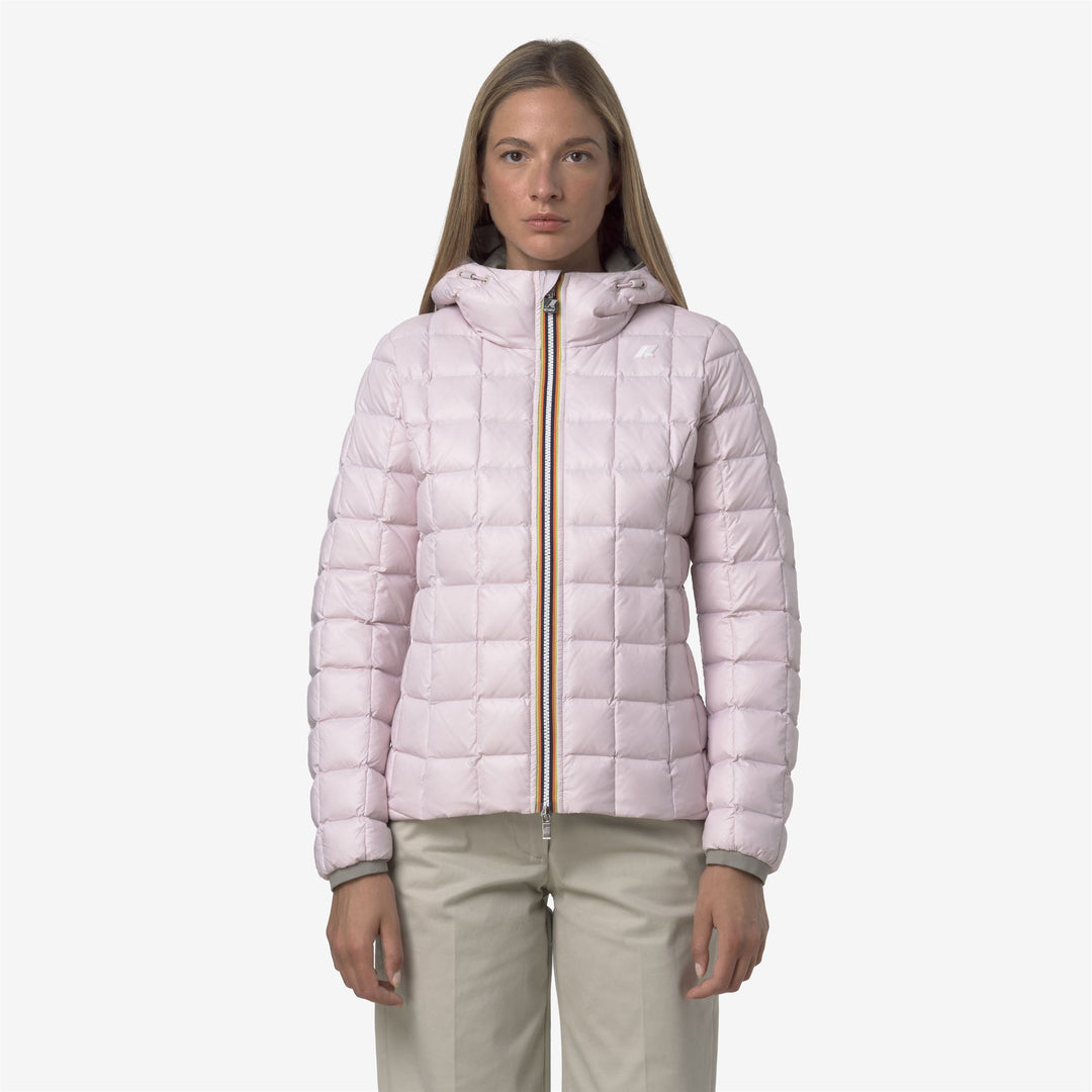 Giacca corta isolante reversibile da donna verde main